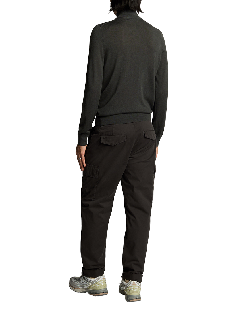 Product image 3 of 5, which shows Lyle & Scott Straight Cotton Cargo Trousers, Gunmetal, W36/L34