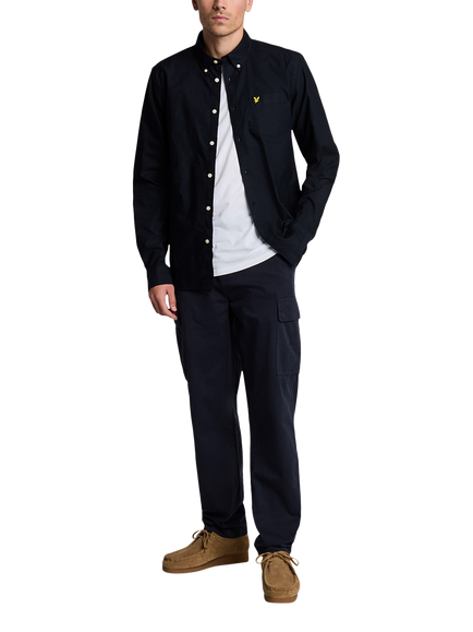 Lyle & Scott Straight Cotton Cargo Trousers, Dark Navy