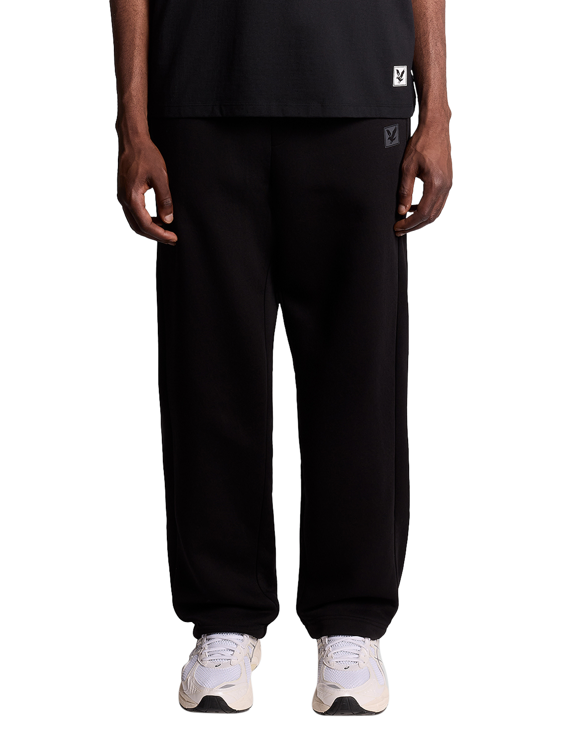 Product image 2 of 5, which shows Lyle & Scott Straight Cotton Blend Joggers, Jet Black, XS