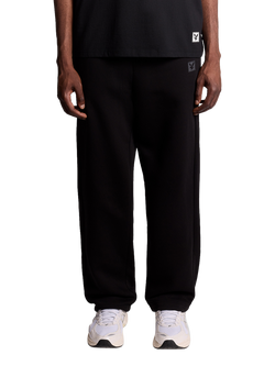 Lyle & Scott Straight Cotton Blend Joggers - view 2, Jet Black