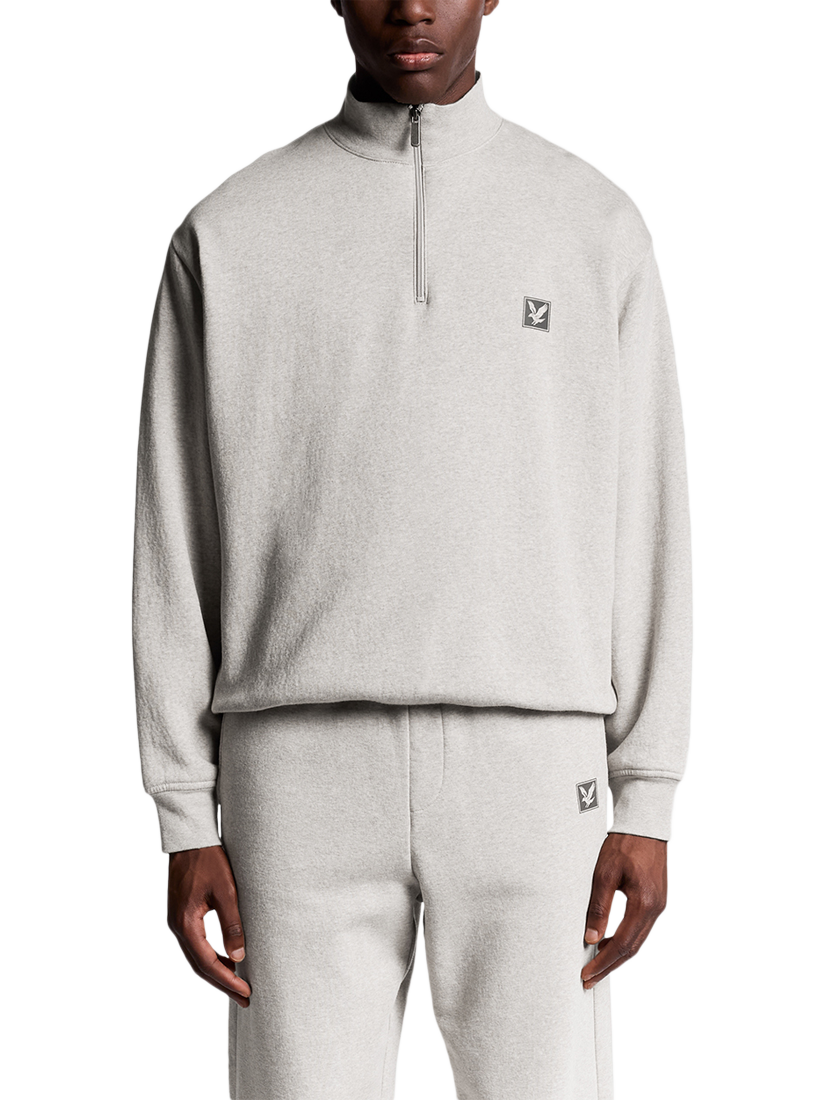Product image 1 of 6, which shows Lyle & Scott Straight Cotton Blend Joggers, Oatmeal Marl, XS