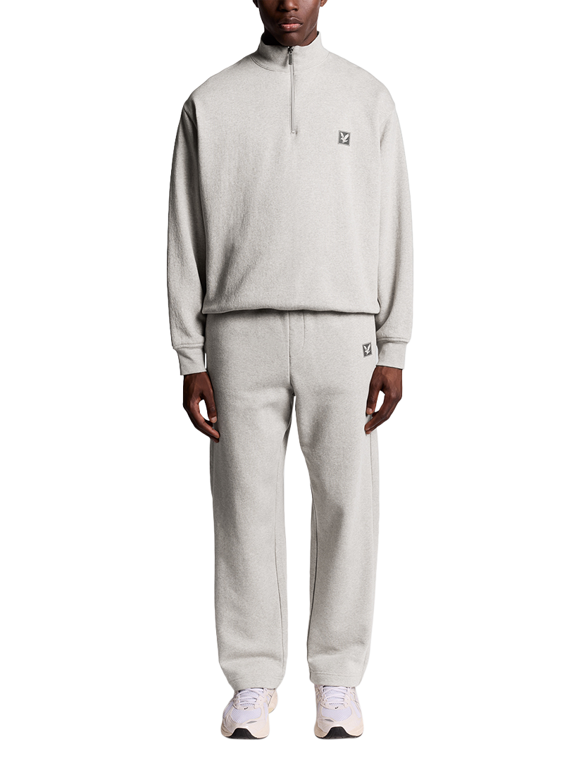 Product image 2 of 6, which shows Lyle & Scott Straight Cotton Blend Joggers, Oatmeal Marl, XS