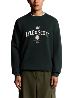 Lyle & Scott Cheers To Tradition Men's Jumper, Jet Black, Dark Navy