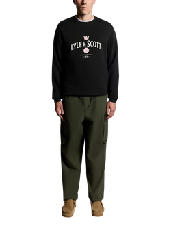 Lyle & Scott Cheers To Tradition Men's Jumper, Jet Black - view 2, Jet Black