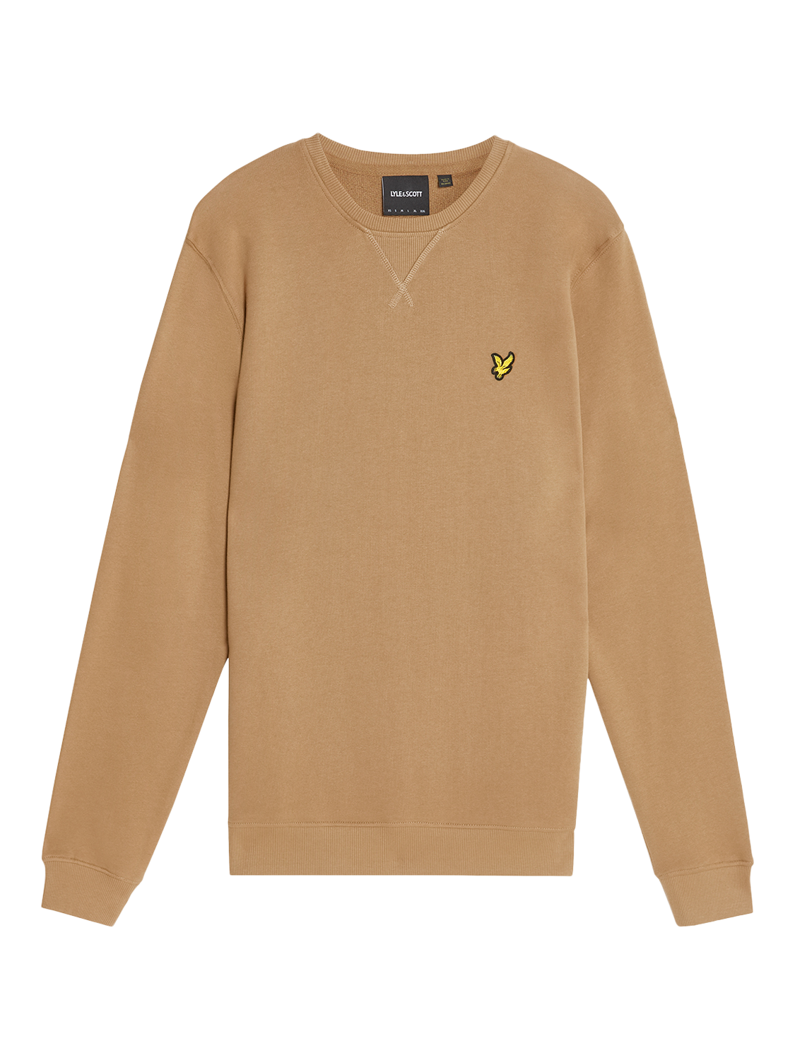 Product image 5 of 6, which shows Lyle & Scott Crew Neck Cotton Sweatshirt, Tigers Eye, XS