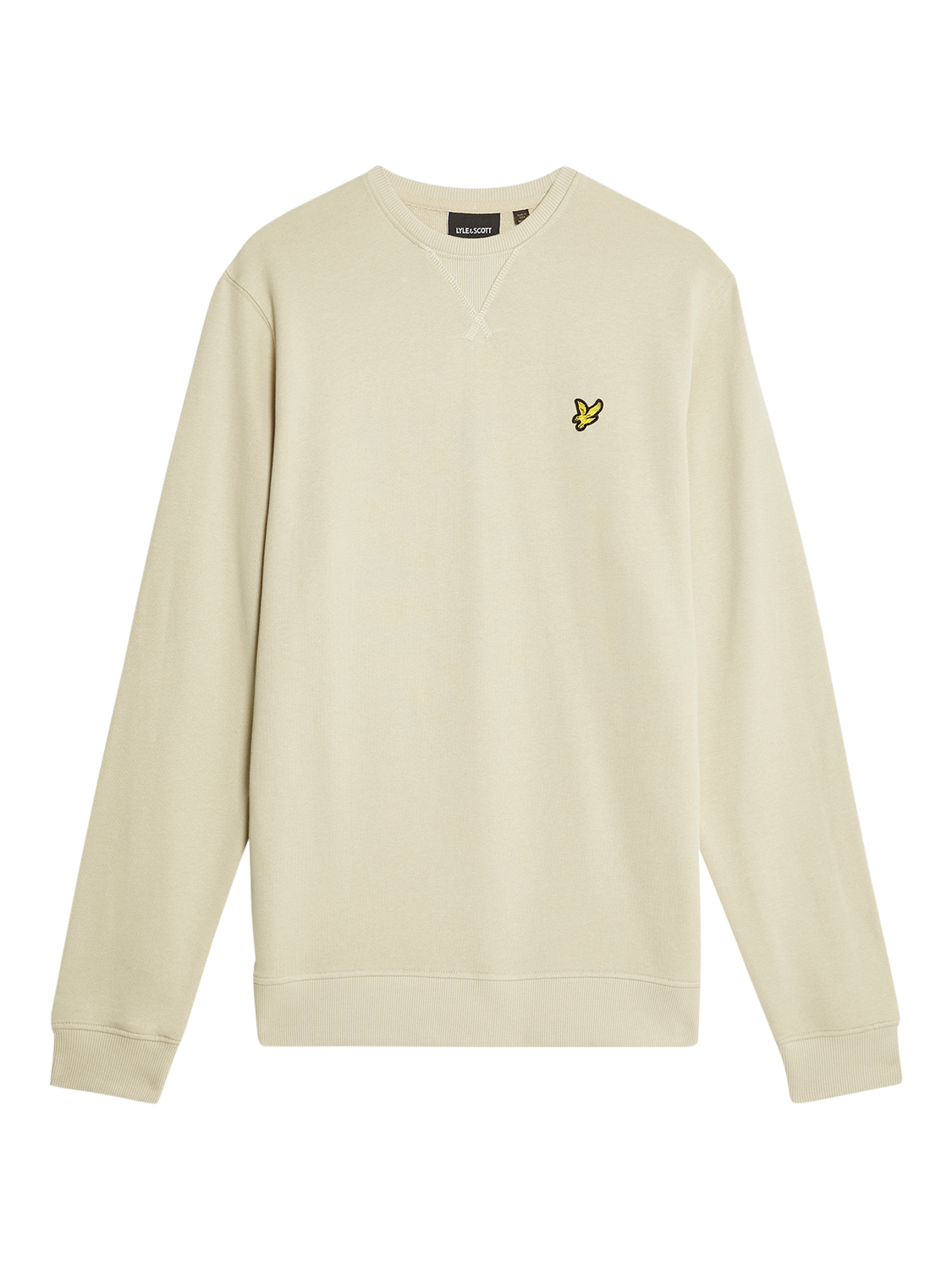 Product image 1 of 2, which shows Lyle & Scott Crew Neck Cotton Sweatshirt, Grey Taupe, XS