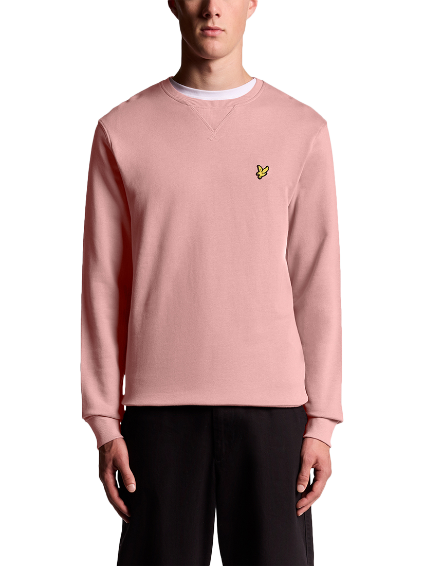 Product image 1 of 6, which shows Lyle & Scott Crew Neck Cotton Sweatshirt, Garden Rose, XS