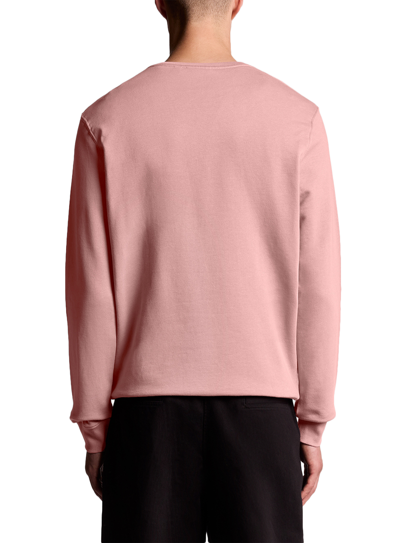 Product image 4 of 6, which shows Lyle & Scott Crew Neck Cotton Sweatshirt, Garden Rose, XS