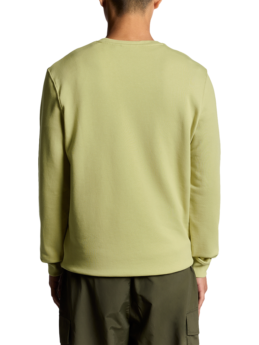 Product image 4 of 6, which shows Lyle & Scott Crew Neck Cotton Sweatshirt, Pale Willow, XS