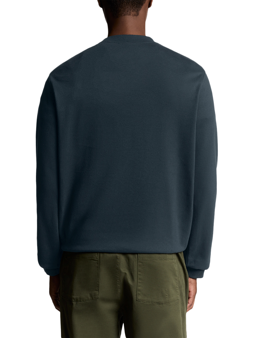 Product image 4 of 6, which shows Lyle & Scott Interlock Crew Neck Cotton Jumper, Carbon, XS