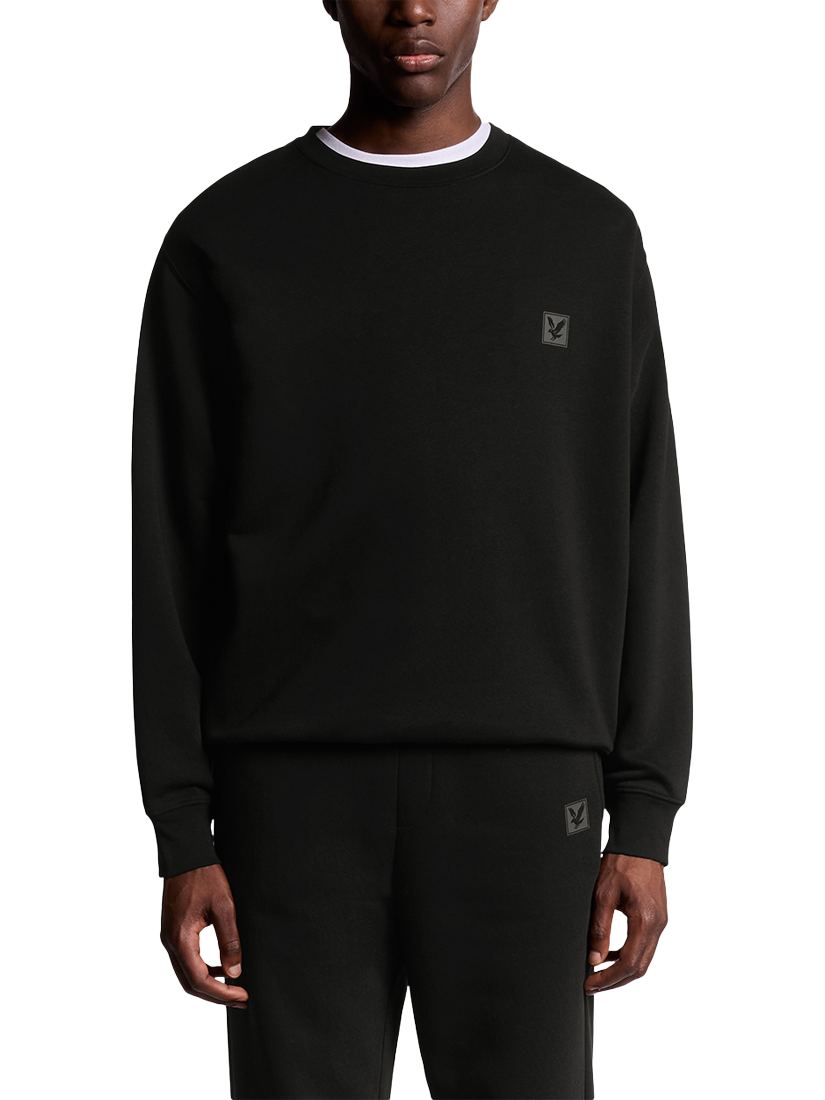 Product image 1 of 6, which shows Lyle & Scott Crew Neck Lounge Top, Jet Black, XS