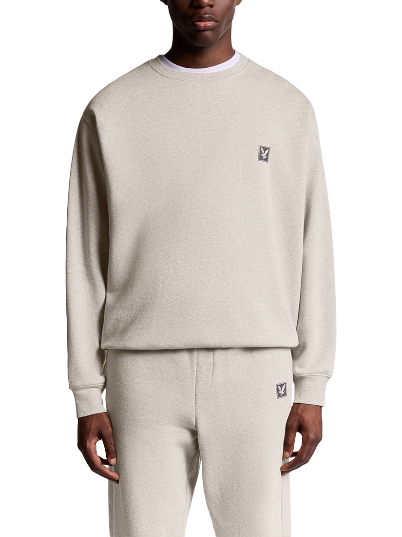 Product image 1 of 6, which shows Lyle & Scott Crew Neck Lounge Top, Oatmeal Marl, XS