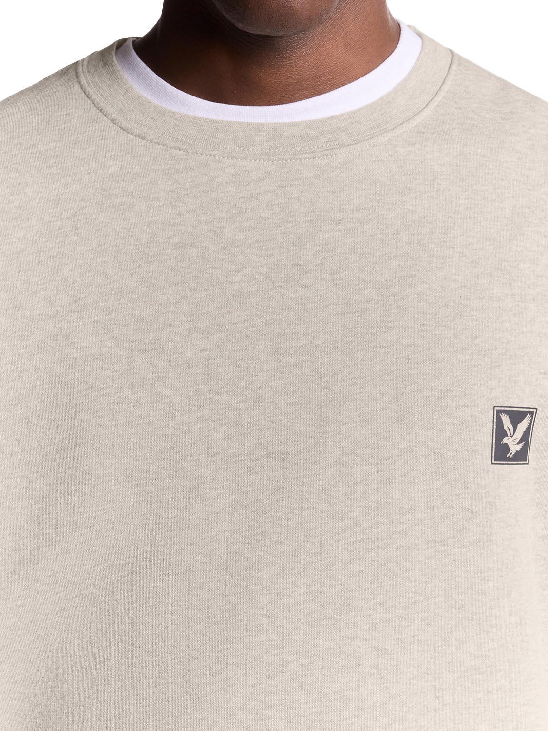 Product image 3 of 6, which shows Lyle & Scott Crew Neck Lounge Top, Oatmeal Marl, XS