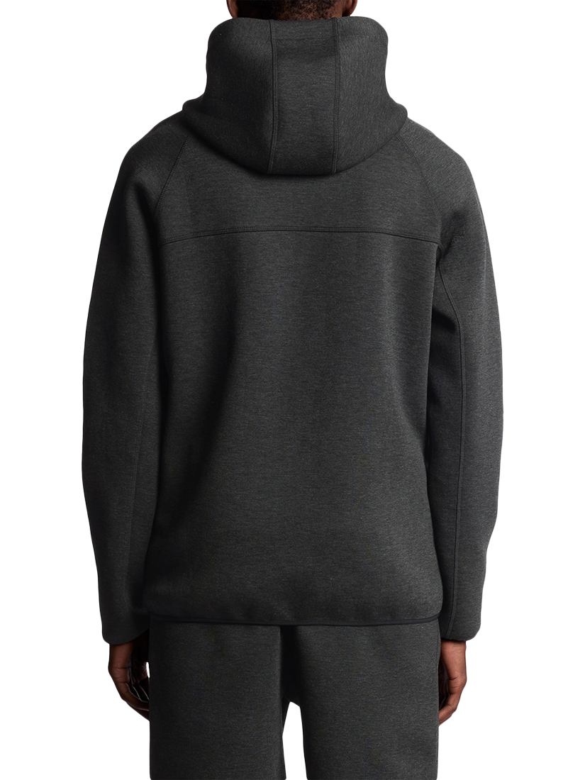 Product image 4 of 6, which shows Lyle & Scott Neoprene Hooded Zip Front Track Jacket, Jet Black Marl, XXL