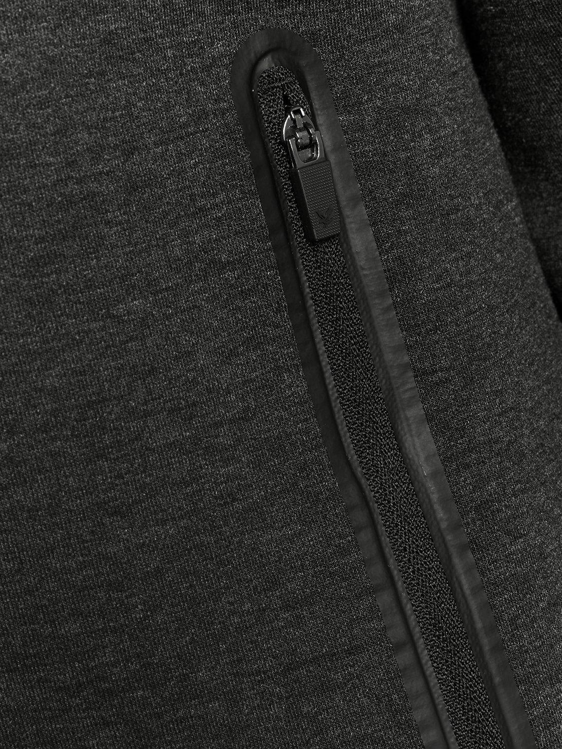 Product image 6 of 6, which shows Lyle & Scott Neoprene Hooded Zip Front Track Jacket, Jet Black Marl, XXL