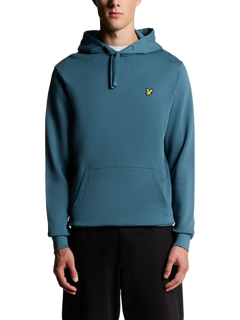 Product image 1 of 6, which shows Lyle & Scott Golden Eagle Cotton Hoodie, Deep Water, XS