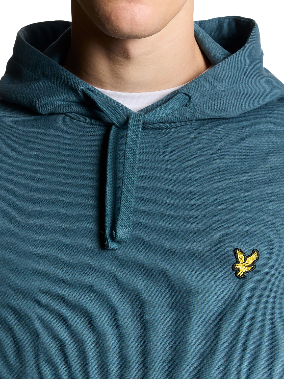 Product image 3 of 6, which shows Lyle & Scott Golden Eagle Cotton Hoodie, Deep Water, XS