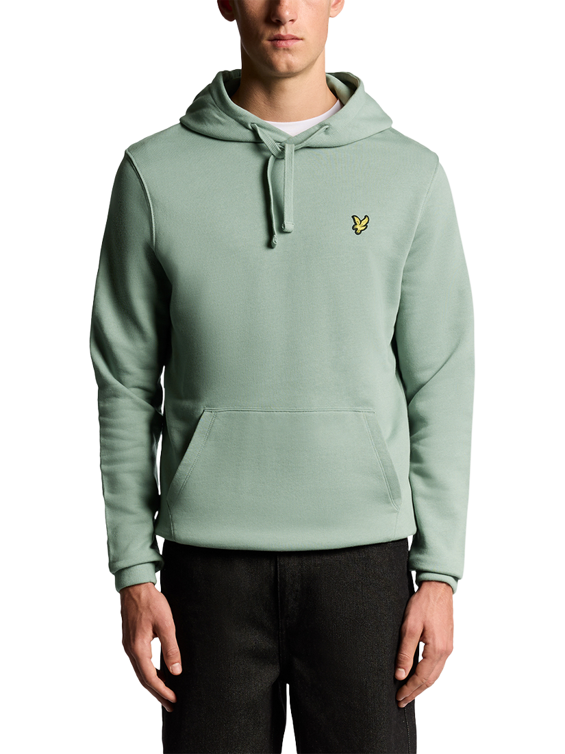 Product image 1 of 6, which shows Lyle & Scott Golden Eagle Cotton Hoodie, Cold Mint, XS