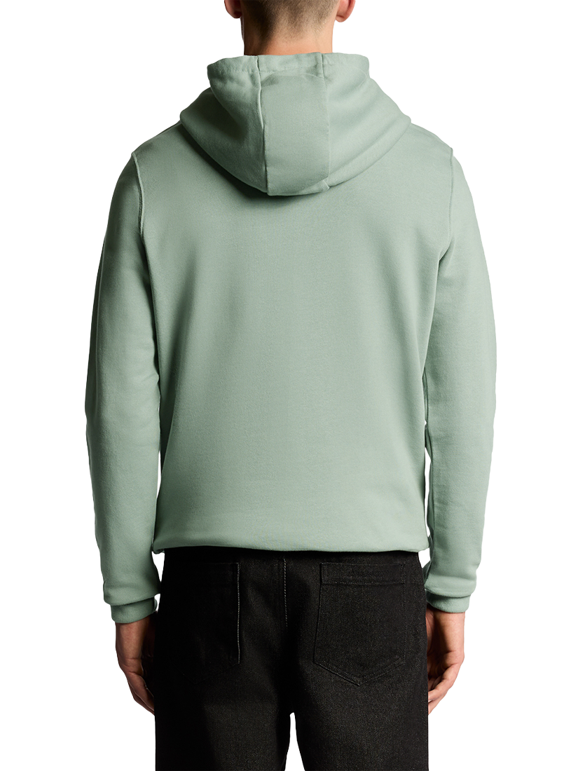 Product image 4 of 6, which shows Lyle & Scott Golden Eagle Cotton Hoodie, Cold Mint, XS