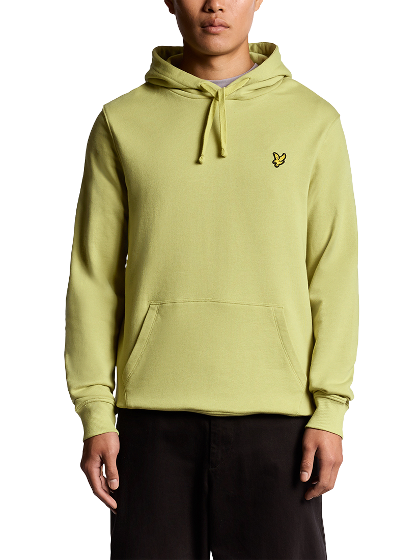 Product image 1 of 6, which shows Lyle & Scott Golden Eagle Cotton Hoodie, Pale Willow, XXL