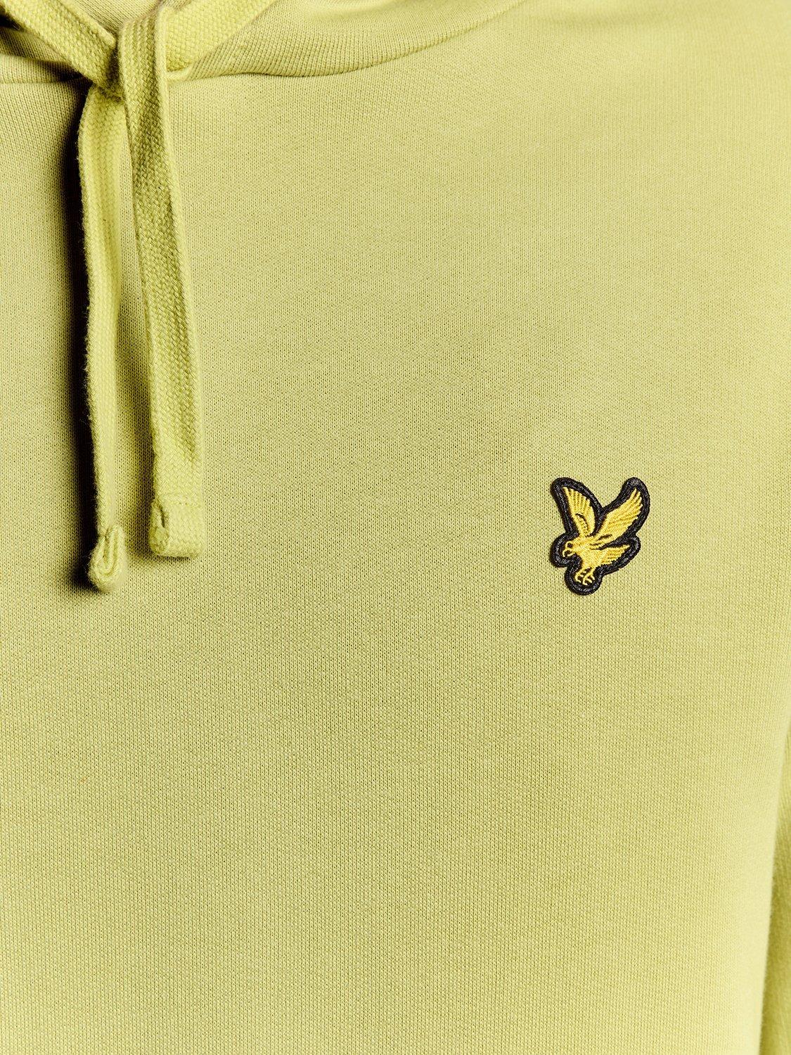 Product image 6 of 6, which shows Lyle & Scott Golden Eagle Cotton Hoodie, Pale Willow, XXL