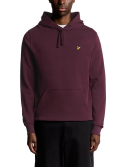 Lyle & Scott Cotton Pullover Hoodie, Burgundy, Burgundy
