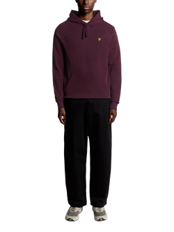 Lyle & Scott Cotton Pullover Hoodie, Burgundy - view 2, Burgundy