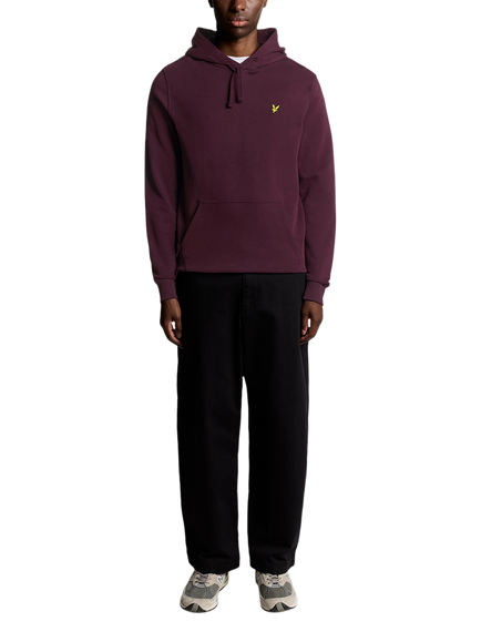 Lyle & Scott Cotton Pullover Hoodie, Burgundy - view 2, Burgundy