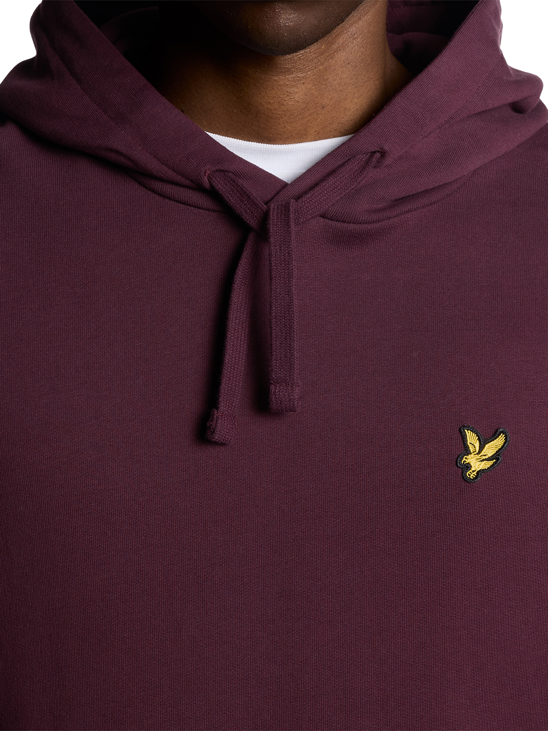 Product image 3 of 6, which shows Lyle & Scott Cotton Pullover Hoodie, Burgundy, XXL