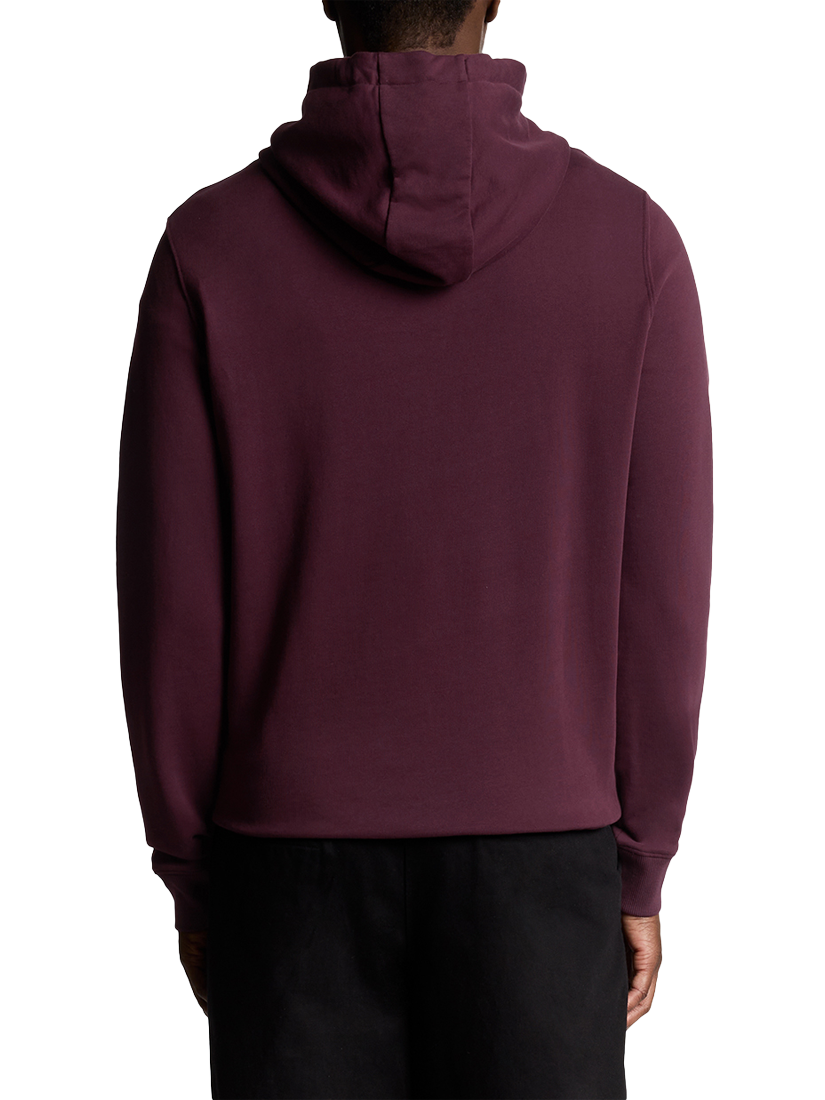 Product image 4 of 6, which shows Lyle & Scott Cotton Pullover Hoodie, Burgundy, XXL