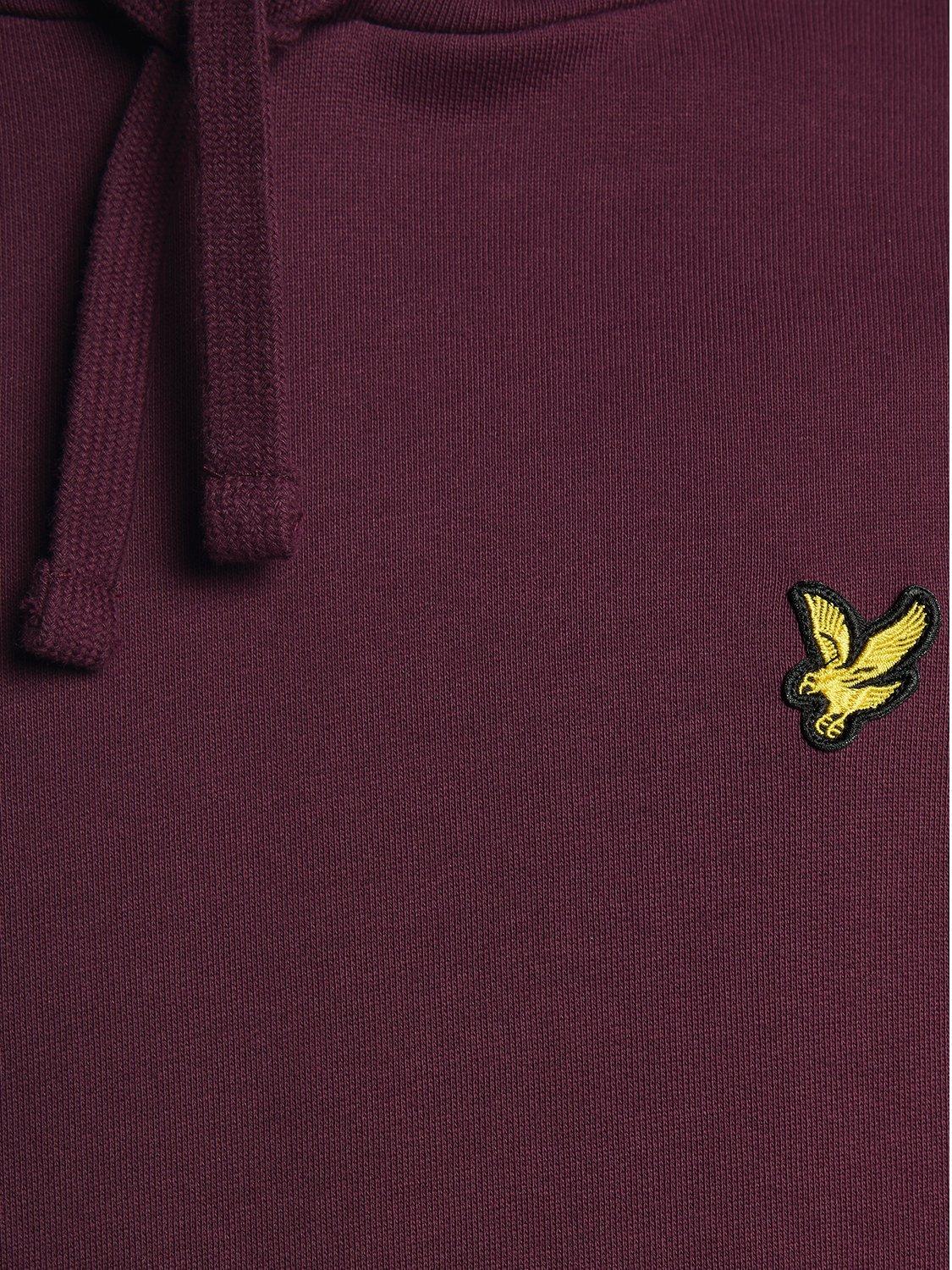 Product image 6 of 6, which shows Lyle & Scott Cotton Pullover Hoodie, Burgundy, XXL