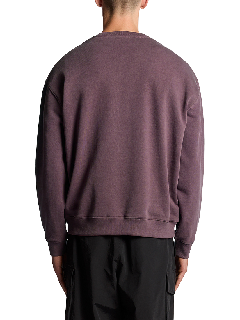 Product image 4 of 6, which shows Lyle & Scott Script Cotton Sweatshirt, Dusky Maroon, XXL