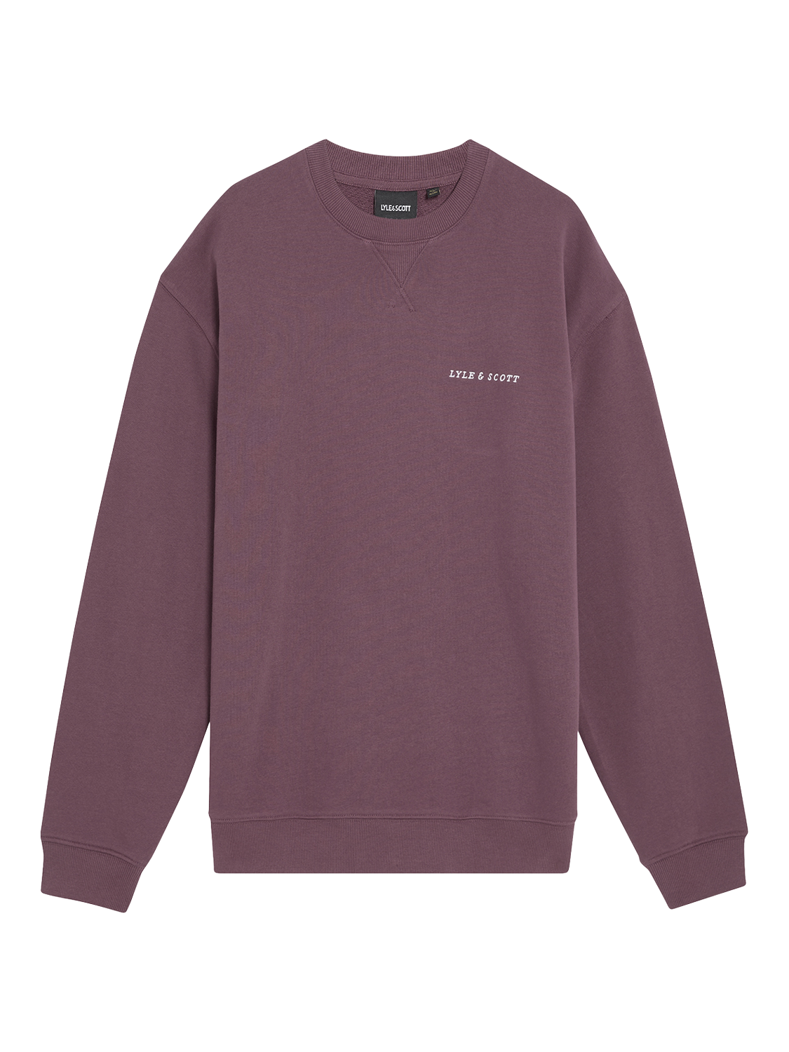 Product image 5 of 6, which shows Lyle & Scott Script Cotton Sweatshirt, Dusky Maroon, XXL