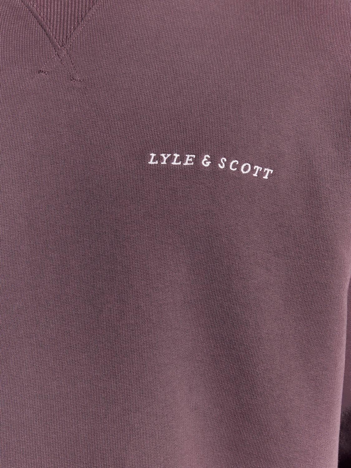 Product image 6 of 6, which shows Lyle & Scott Script Cotton Sweatshirt, Dusky Maroon, XXL