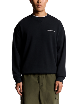 Lyle & Scott Script Cotton Sweatshirt, Dark Navy