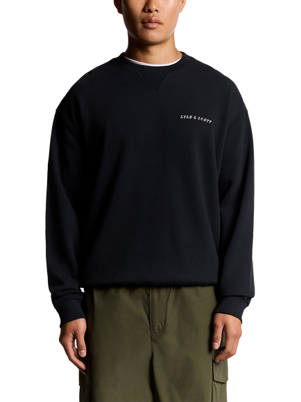Lyle & Scott Script Cotton Sweatshirt, Dark Navy