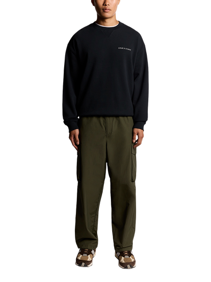 Lyle & Scott Script Cotton Sweatshirt - view 2, Dark Navy