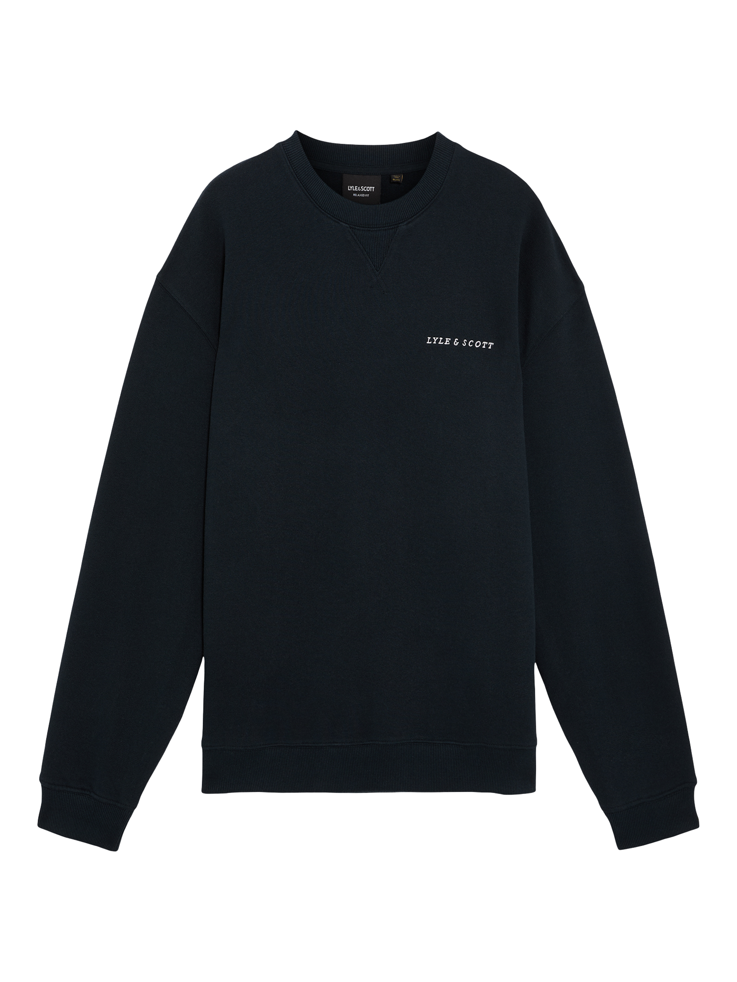Product image 5 of 6, which shows Lyle & Scott Script Cotton Sweatshirt, Dark Navy, XXL