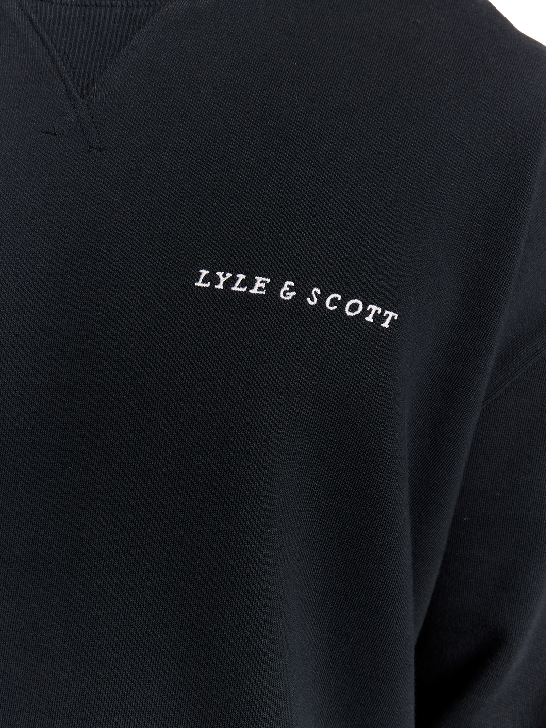 Product image 6 of 6, which shows Lyle & Scott Script Cotton Sweatshirt, Dark Navy, XXL