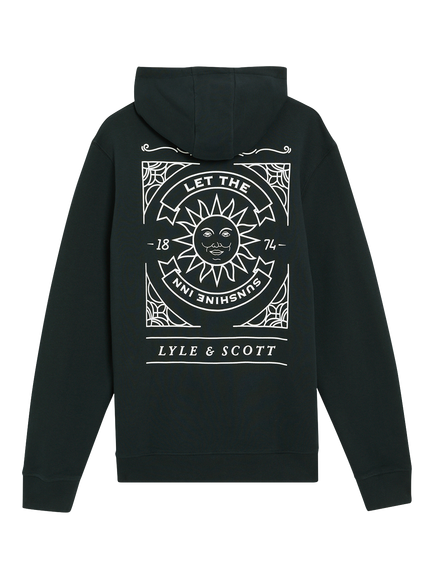 Lyle & Scott Sunshine Inn Graphic Print Cotton Hoodie - view 2, Dark Navy