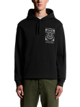 Lyle & Scott Sunshine Inn Graphic Print Cotton Hoodie, Jet Black