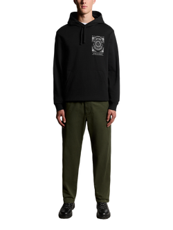 Lyle & Scott Sunshine Inn Graphic Print Cotton Hoodie - view 2, Jet Black