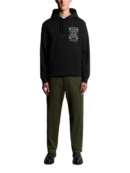 Lyle & Scott Sunshine Inn Graphic Print Cotton Hoodie - view 2, Jet Black