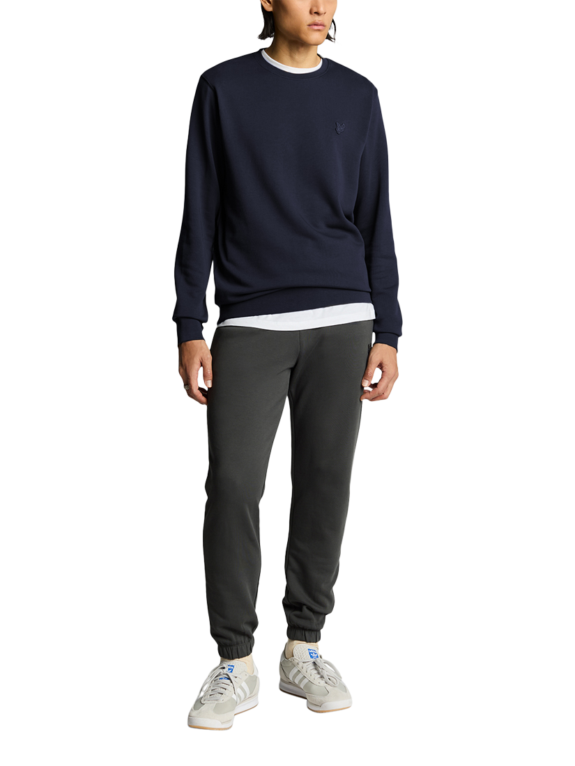 Product image 2 of 5, which shows Lyle & Scott Crew Neck Cotton Sweatshirt, Dark Navy, XXL