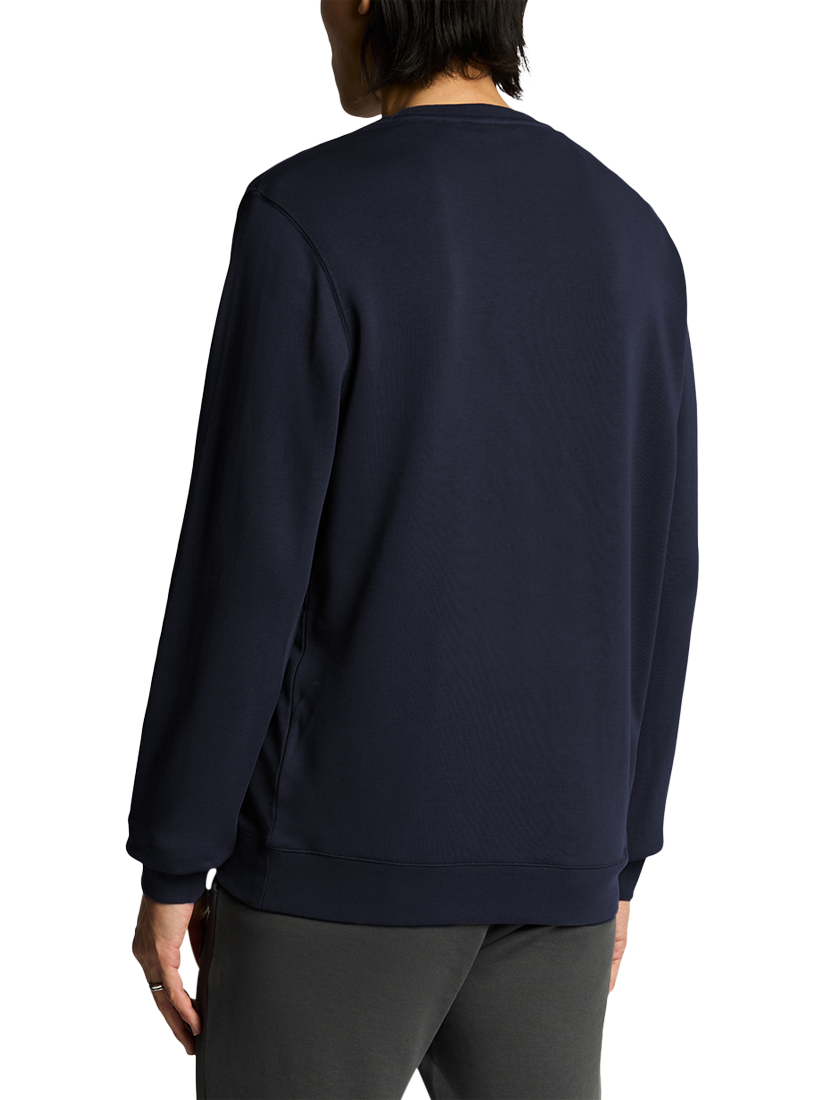 Product image 3 of 5, which shows Lyle & Scott Crew Neck Cotton Sweatshirt, Dark Navy, XXL