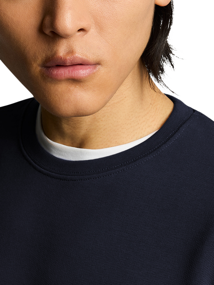 Product image 4 of 5, which shows Lyle & Scott Crew Neck Cotton Sweatshirt, Dark Navy, XXL