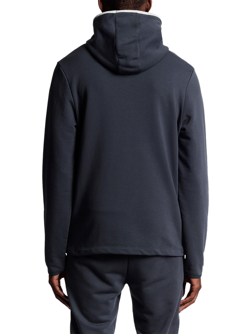 Product image 4 of 6, which shows Lyle & Scott Tape Detail Zip-Through Track Top, Dark Navy, XXL