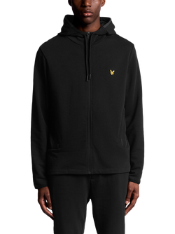 Lyle & Scott Tape Detail Zip-Through Track Top, Jet Black