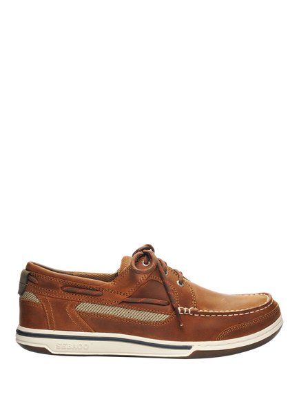 Sebago Triton Leather Boat Shoes, Brown Cinnamon