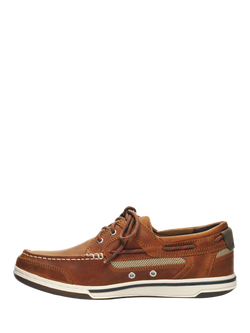 Sebago Triton Leather Boat Shoes - view 2, Brown Cinnamon